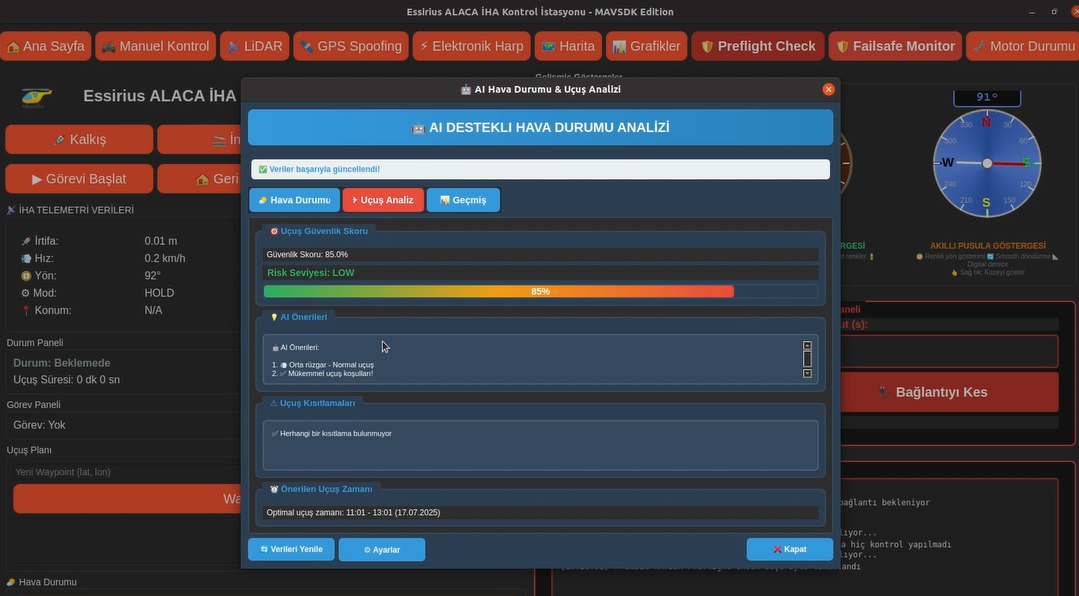 AI Destekli Hava Durumu ve Uçuş Analizi