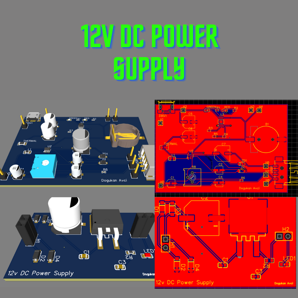 12V-DC-Power-Supply-and-LiIon-Charger-PCB